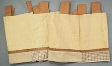 Eddie Bauer 2Pc Panel Brown & Tan Window Valance