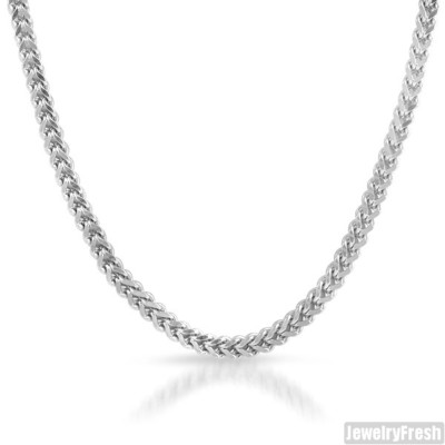 36 Inch High End Stainless Steel Franco Chain Silver Necklace No Fading