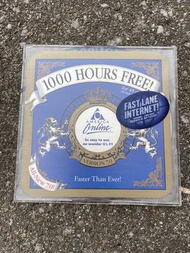 America Online AOL 7.0 1000 Hours for 45 Days Free Trial CD SEALED
