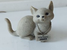 Fountasia Cat Granite Style Sculpture My Name Is James Tag 2007 90201