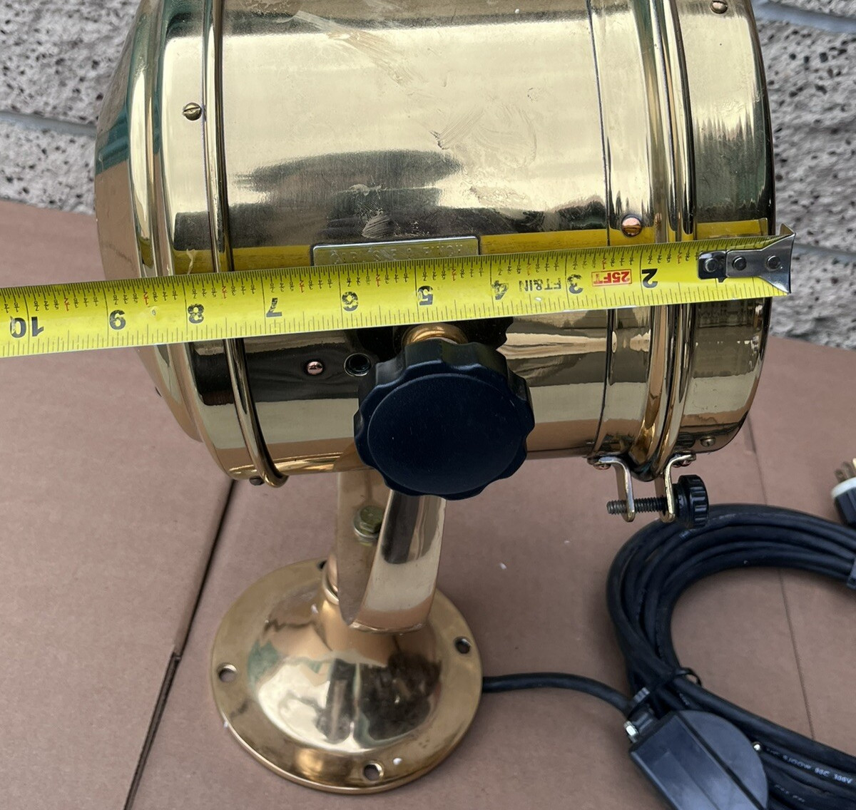 Nautical Maritime Brass Polished Ship Signal Spot Search Light Carlisle & Finch