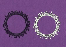 MUSIC CIRCLE notes band die cuts scrapbook cards W