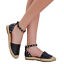 miniatura 6  - Scarpe donna sandali schiava cinturino fondo corda espadrillas borchie LL6275