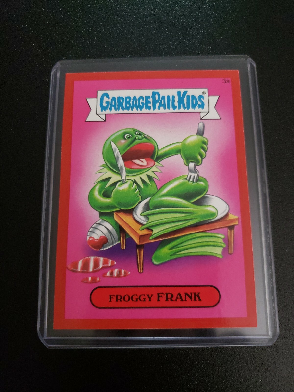 2015 Topps Garbage Pail Kids Series 1 Red #3a Froggy Frank front