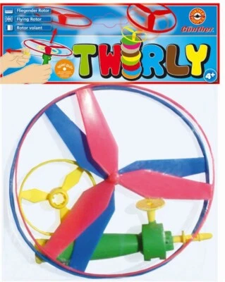 MARKENLOS Günther Flugkreisel 2 Rotor Twirly Kreisel Spielzeug Propeller Rotor Flieger