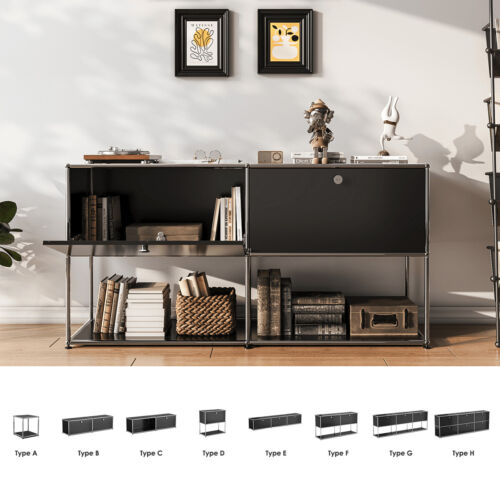 USM Haller Style Modern Storage Cabinet Free-Standing Storge Shelf Living Room - Picture 16 of 77