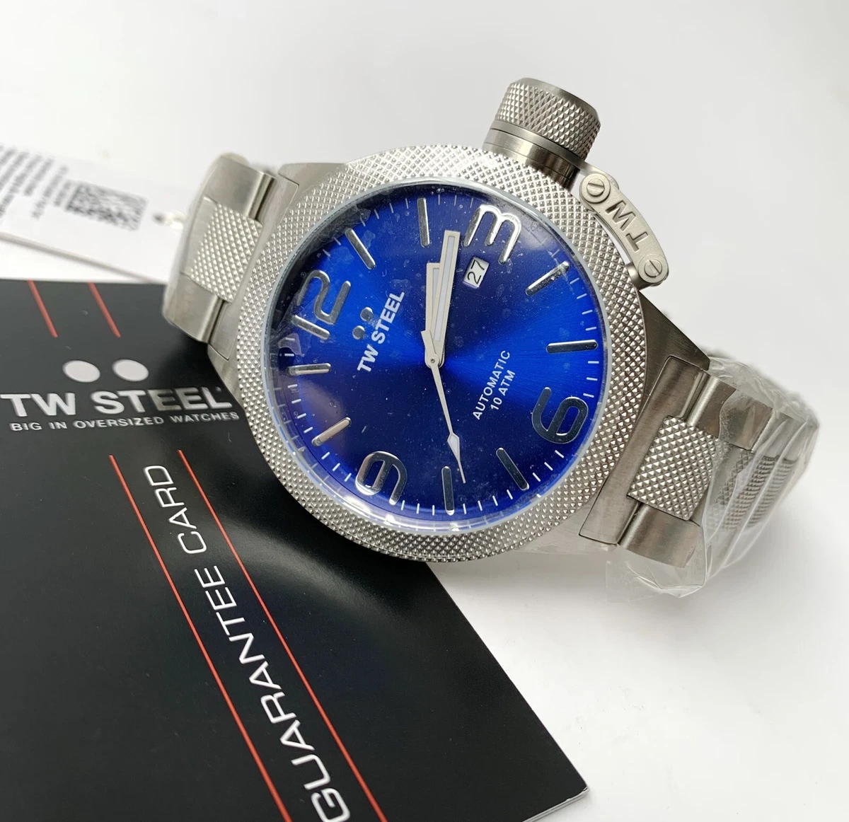 TW Steel Watch CB16 Canteen 50MM Automatic Blue Dial Silver