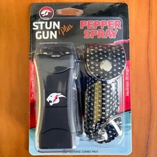 Combo Gift Set Rechargeable Stun Gun+Spray with LED Light - Free BLING Holster