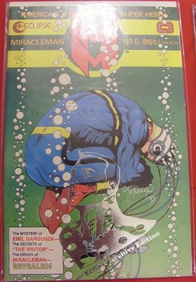MIRACLEMAN 5 SILVER PROTOTYPE ECLIPSE NDC COMIC UNCIRCLUATED MOORE TOTLEBEN 1986
