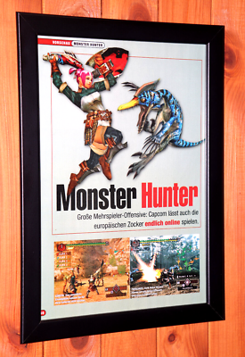 Monster Hunter Wii PS2 Capcom Rare Promo Vintage Poster / Ad Page