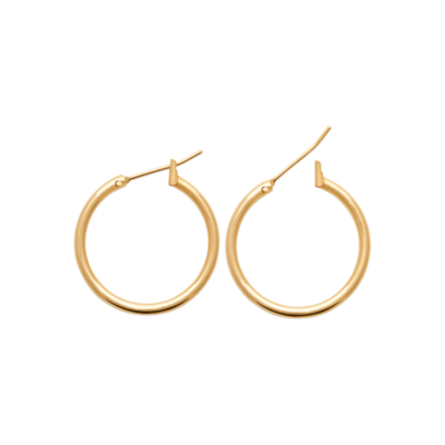 Boucles D'oreilles Créoles Plaqué Or 18 Carats - Diamètre 2 Cm - Bijoux Femme - Neuf Avec étiquettes