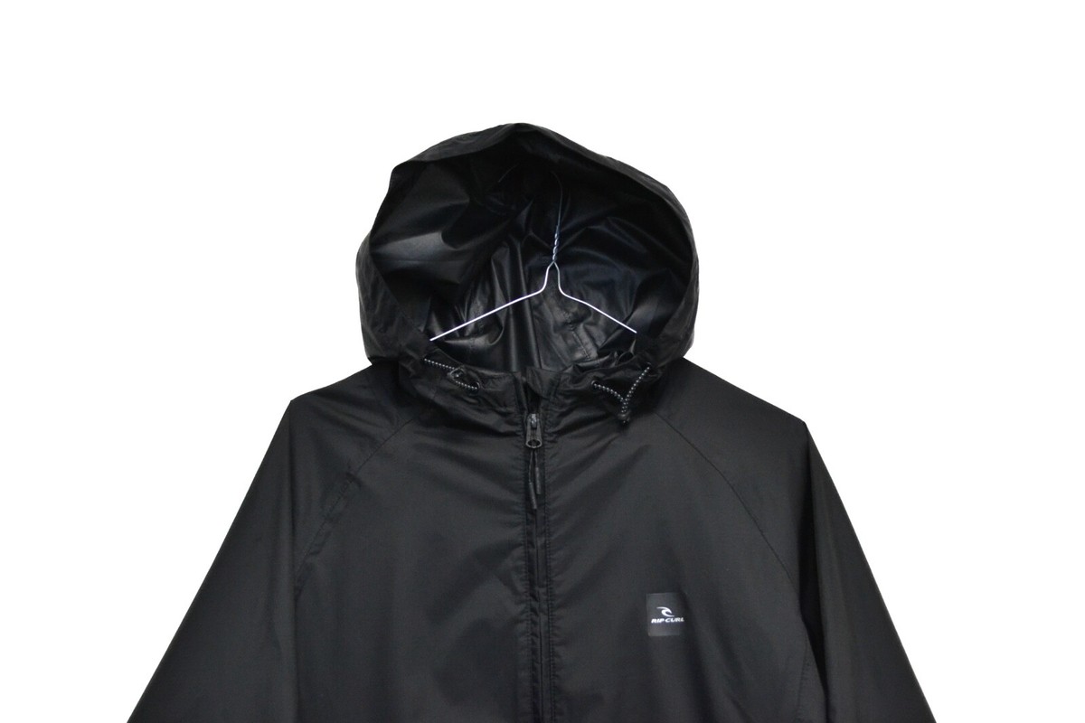 Rip Curl Anti Series Men's Black Windbreaker Rain Jacket Size XS