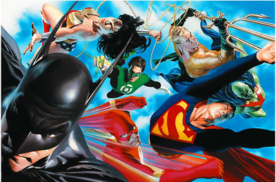 JLA LIBERTY & JUSTICE: LIBERATE Ltd Ed LITHOGRAPH #12/300 SIGNED