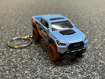 #ad #ad Fits 2020 Toyota Tacoma Taco Keychain Blue Hot Wheels Matchbox $19.99