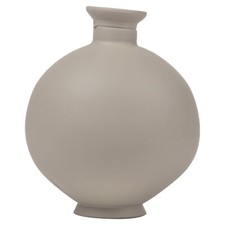 Large Round Glass Opera Ball Vase Ceramic Look Ornament Living Room Home Decor