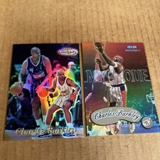 CHARLES BARKLEY 1999 Mystique #79 & Gold Label CLASS 1 #7 Rockets Cards (q)