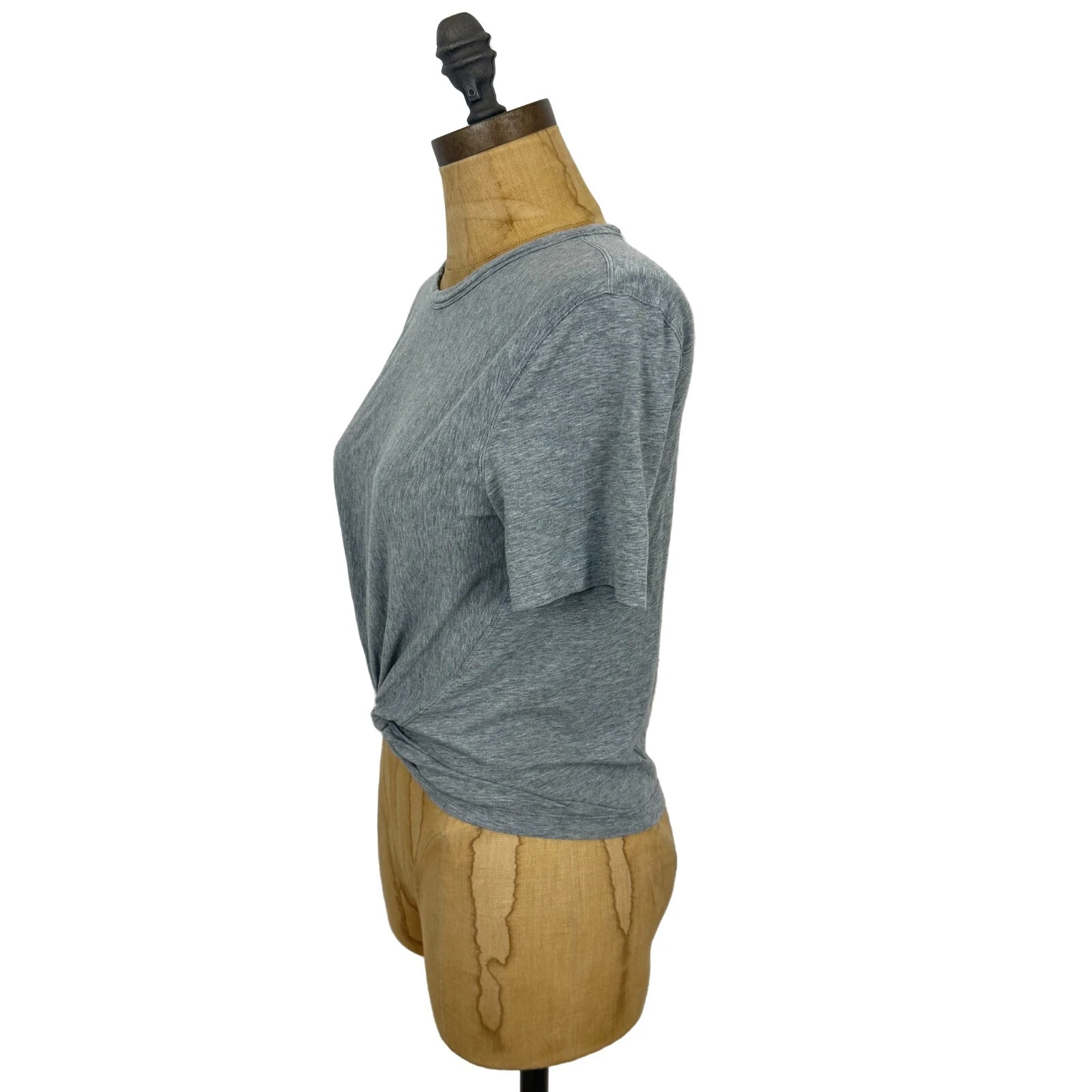 lululemon crescent heathered crop twist front shirt