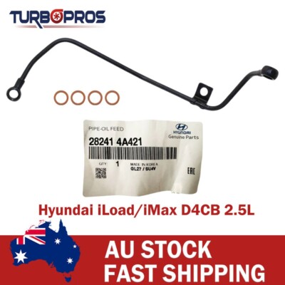Genuine Turbo Oil Feed Pipe+Gaskets For Hyundai iLoad/iMax D4CB 2.5L