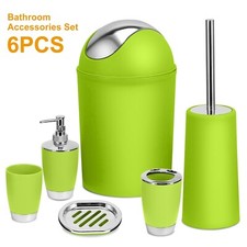 Bathroom Accessories Set 6 Pcs Bathroom Set Ensemble Complete Soap Dispenser Too