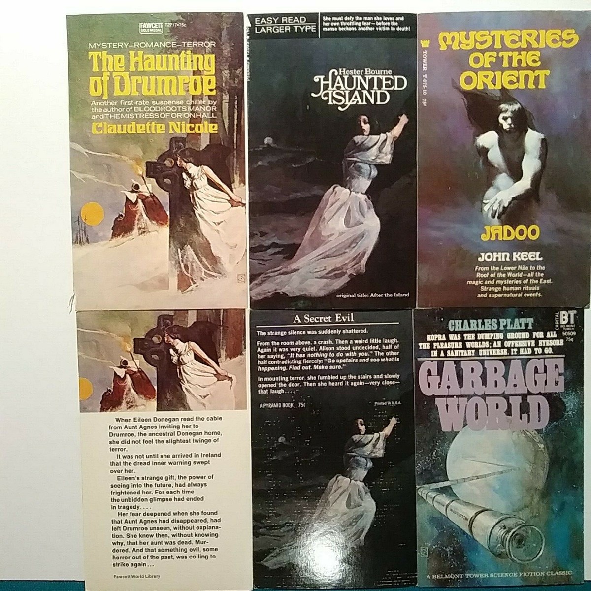 JEFF JONES DETATCHED BOOK COVERS (LOTS OF 6) OFF HIS RARE