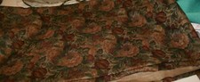 1 1/3 YARDS X 62" BRUSHED POLY FABRIC DEEP MAROON FLOWERS AWESOME