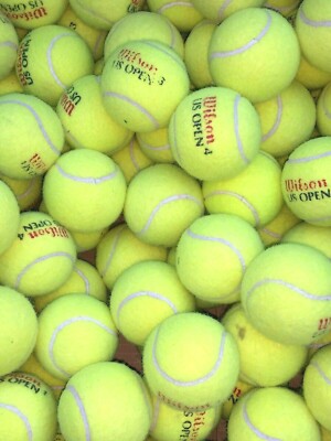 Lot of 75 INDOOR USED TENNIS BALLS Clean! Dogs Chairs Walkers Classroom Crafts!!