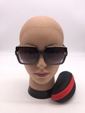 Louis Vuitton Black Frame Women's Designer Sunglasses Grey Lens
