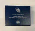 2019 - S - American Eagle Silver Dollar Proof  Original Box /COA