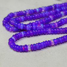 Natural Blue Ethiopian Opal Rondelle Beads 4 5mm Size 16 Inch Strand Gemstone