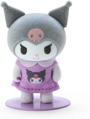 Kuromi Flocked Doll Pitatto Friends Mini Figure Sanrio Nuidori Japan