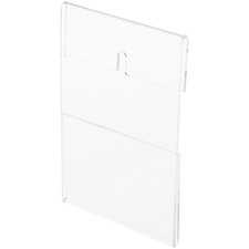 Plymor Clear Acrylic Top-Fold Sign Holder Frame Wall Mount , 4" W x 6" H