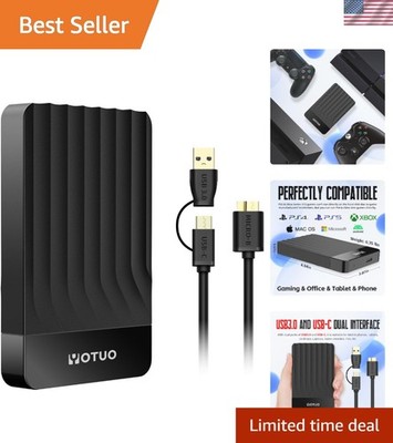 Compact 500GB External HDD with Silicone Protection - Perfect for Gaming