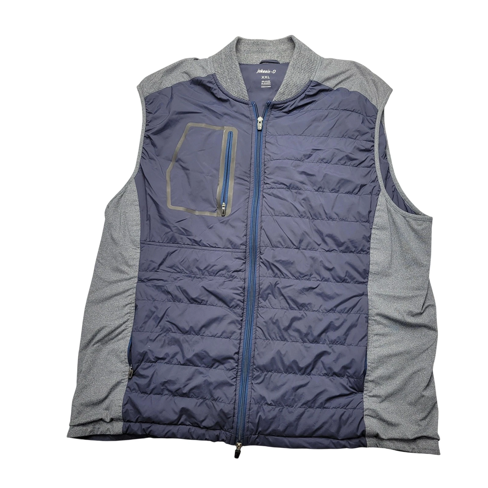 Johnnie-O Duffy Vest Mens 2XL Blue Quilted Full Zip Insulated Golf Stretch
Opens in a new window or 