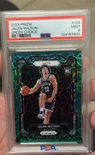 2023 Prizm Jalen Wilson Green Scope /5 Rookie Card Psa 9 Brooklyn Nets