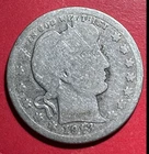 1913 US Barber SILVER Quarter "Philadelphia" Mint! Low Mint! KEY DATE! 485K Coin