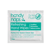 Handynaps Alcohol-Free Hand Wipes With Fresh Lemon Scent, Gentle On The Skin - B