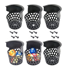 Pool Table Pockets Replacement Pockets for Billiard Table Set of 6 Plastic We...