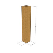 20 4x4x24 Kraft Brown Corrugated Shipping Boxes 32 ECT Single-Wall New