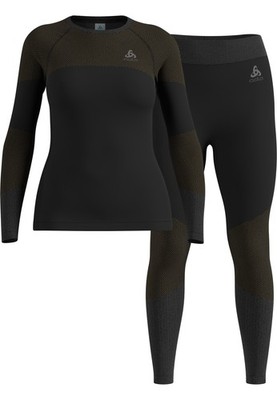 Damen ODLO PERFORMANCE WARM Funktionsunterwäsche Set, black