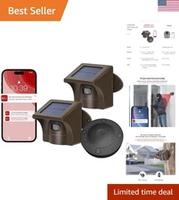 Weatherproof Driveway Alarm System - 1/2 Mile Range & Smartphone Notifications