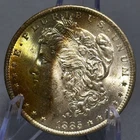 1885-O Morgan Silver Dollar $1 Rainbow Toning Obv Color Band R66