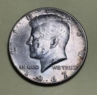 1967 Kennedy Half Dollar 40% Silver Denver Philadelphia No Mint Mark Toned