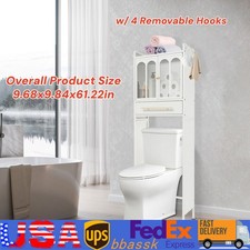 Over The Toilet Storage Cabinet with Drawer  Doors Toilet Shelf Space Saver