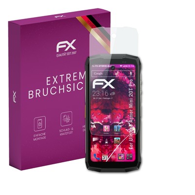 atFoliX Glasfolie für Ulefone Armor Mini 20T Pro Displayfolie 9H Schutzpanzer