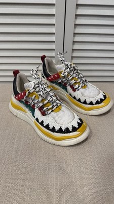 Farm Rio Summer Multicolor Beaded Sneakers Shoes Women's Size EUR 39 US 8