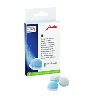 Jura 64308 Cleaning Tablets for all 6 Count (Pack of 1), blue,white 