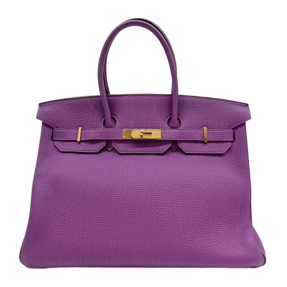 HERMÈS Birkin 35 Purple Togo Leather Hand Bag