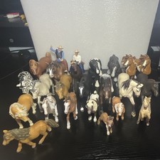Lot of 24 Schleich Horses Ponies and Cowboys