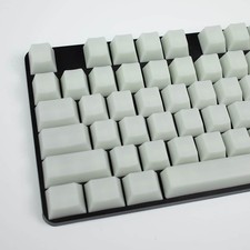 POM Jelly White Keycaps Blank 108 keycap set With 1.75u Shift