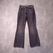 Levi's 70s High Flare Jeans Womens W30 L30 Grey Denim Flared Leg High Rise